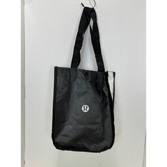 Lululemon Small Reusable Shopping Bag Black White SnapClosure Eco