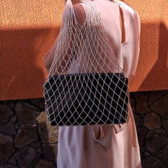Handmade tote bag holder macrame bag mesh crochet bag market bag Eco friendly