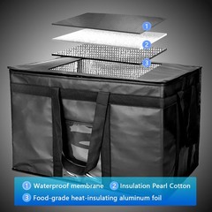 XXXL Large Insulated Collapsible Cooler Bags with Zipper Closure, Reusable Gr…