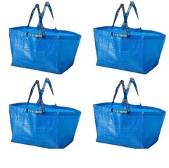 Pack of 4 IKEA Shopping Bag Blue Large Sturdy Laundry, Grocery – 172.283.40 New