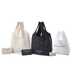 DEAN & DELUCA Eco Bag Set 3pcs Foldable Shopping Tote Black Natural Y863447