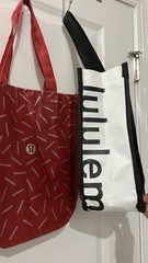 Lululemon Reusable Foldable Shopping Bags Set Multicolor Recycled Materials