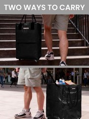 Medium Reusable Grocery Bag 4 Wheel Heavy Duty Rolling Shop Tote Folding Trolley