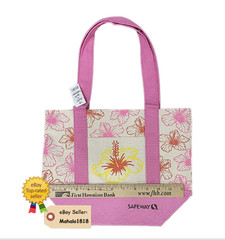 Safeway Exclusive: NEW Hawaii Inspired Pink Hibiscus Mini Canvas Tote Bag