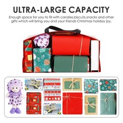 8 PCS Extra Large Christmas Reusable Gift Bags Tote 16.9×12.6×6.8 Inch
