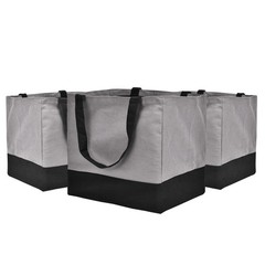 CNaiyunpin 3 Pack Canvas Reusable Grocery Bags Heavy Duty, 8.3 gal Foldable L…