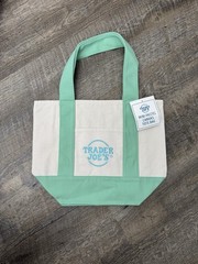 Trader Joe’s Mini Canvas Tote Bag – Mint Green