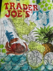 Trader Joe’s Reusable Shopping Bag Multicolor Sea Boat Hot Air Balloon Handles