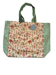 Cynthia Rowley New York Reusable Canvas Tote Bag Trendy Mushrooms