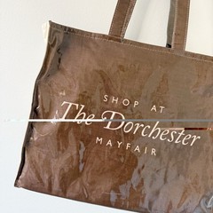 Vintage The Dorchester Hotel Mayfair London Shiny Tote Shopping Bag Reusable