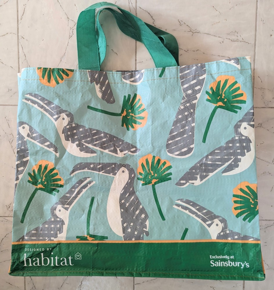Large Heavy Duty Sainsbury’s Shopper Tote Bag HABITAT Vintage Design