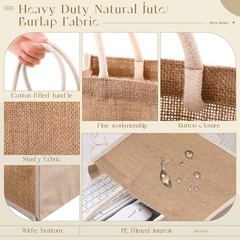 16 Pack Burlap Tote Gift Bags with Soft Handles Heavy Duty Multipurpose Jute …
