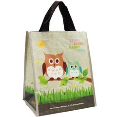 1 PCS Laminated Mini Woven Reusable Grocery Shopping Bag Recycled Tote