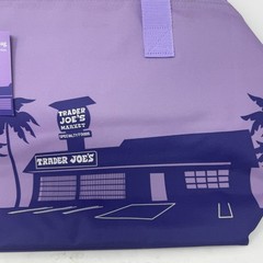 Trader Joe’s Insulated Tote Freezer Cooler Bag Market Shopper XL Purple Lavender