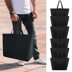 6 Pieces Extra Large Canvas Tote Bag Utility Heavy Duty Grocery Bags