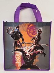 Black Panther Reusable Tote Bag Halloween Shopping Grocery Gift Purple Orange
