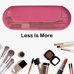 LuBanOne Makeup Brush Holder Magnetic Closure Make Up Brushes Rose Red