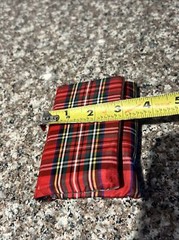 Vintage Memo Shopper Cloth Shopping Bag List Tablet Case Plaid Convenient Nylon