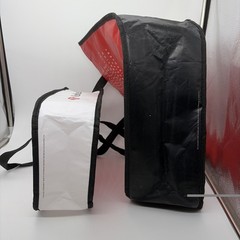 TWO Lululemon Reusable Shopping Tote Bags 14×16” & 11×9”
