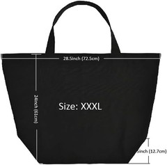 XXXL Large Heavy-Duty Canvas Tote Bag for Grocery, Beach, Laundry, Moving