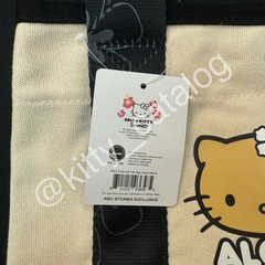ABC Stores Hawaiʻi: Sun Tan Hello Kitty Big Face Mini Canvas Tote Bag, Black