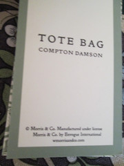 William Morris Canvas Tote Reusable Shopping Bag Compton Damson Floral/NWT