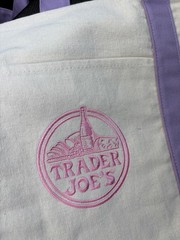 Trader Joe’s Canvas Large Lavender Tote Bag Limited Tote Lavender New W/Tags