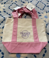 Trader Joe’s Mini Pastel Canvas Tote Bag Set, Multicolor Color Block, 4 Pack