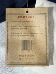 2 Trader Joe’s Bag Canvas Reusable Heavy Cotton Basic Style Shopping Navy Large