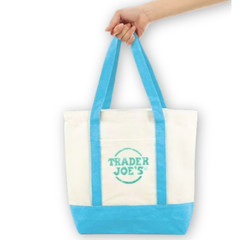 Trader Joe’s Set Of 4 Colors Mini Pastel Canvas Tote Bag Limited (New With Tag)
