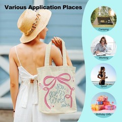 Religious Canvas Tote Bag, Inspirational Christian Gifts for Women Daughter N…