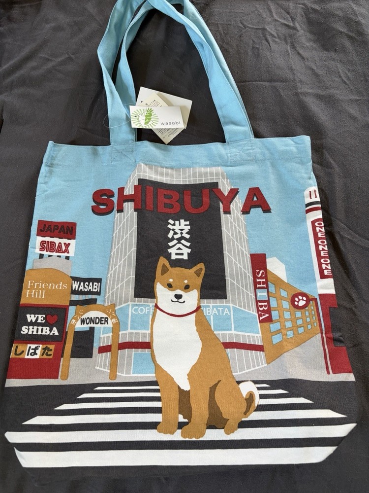 Shiba Inu in Tokyo, Shibuya, Canvas Tote Bag, Brand new with tags