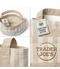 Trader Joe’s Mini Pastel Stripe Canvas Tote Bag Limited Edition Set Of 4
