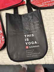 Lululemon Shopping Bags Lot of 4 Red White Black EUC