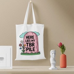 Funny Reusable Book Lover Canvas Tote – Gift for Bookworms, Women & Girls