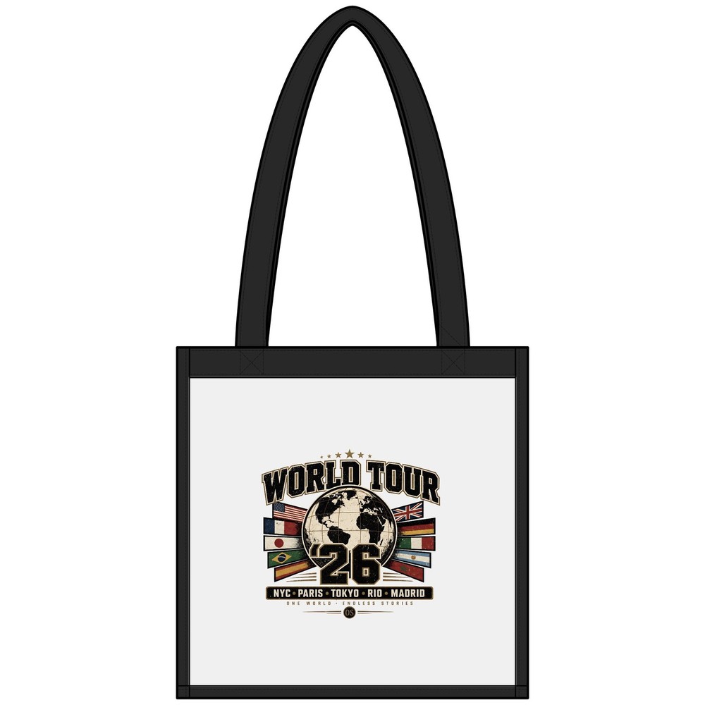 World Tour 26 Clear Stadium Tote – Travel Concert Mesh Bag with Flags