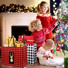 24 Pack Extra Large Christmas Gift Bags 16.9” x 12.6” x 6.8” Waterproof Re…