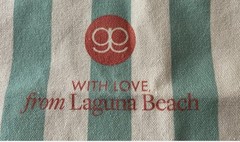 NEW! GORJANA Green Beige Stripe Canvas Logo Reusable Shopping Tote Bag FREE SHIP
