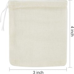 TUZAZO Reusable Tea Bags – 24 Pack Natural 3 x 4 inch, Nature color