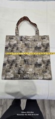 Traditional Pattern Foldable Fabric Reusable Shopping Bag Medium Brown Two-Piece