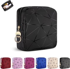 4.5″ Mini Makeup Bag, Black Small Cosmetics Bag Small-4.5inch, A-Black-4.5″