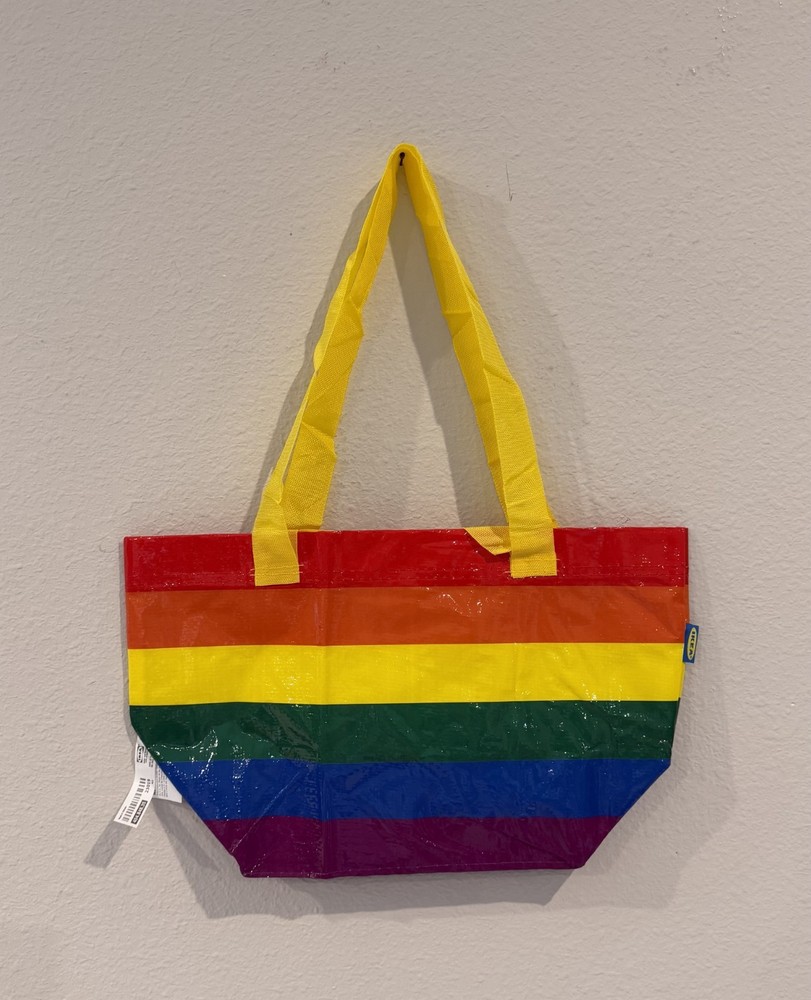 IKEA STORSTOMMA Rainbow Tote Bag – Small/Medium NEW