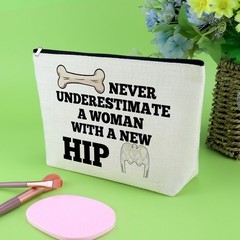Hip Replacement Recovery Gift Makeup Bag Surgery Gifts for Off White