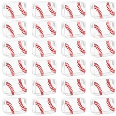 HYMENEX 24 Pcs Clear Baseball Makeup Bags, Gift Bags 24pcs,