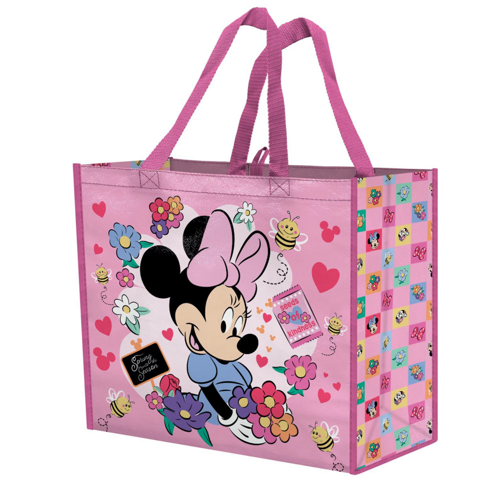 Legacy Disney’s Minnie Mouse Spring Reusable XL Tote Bag NWT Pink