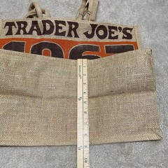 Trader Joe’s Coffee Beans Tote Reusable Jute Burlap Shopping Bag 9 Gallon NWT