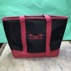 Trader Joe’s Insulated Tote Bag Market Shopper RED BLACK Large Limited Fast Ship