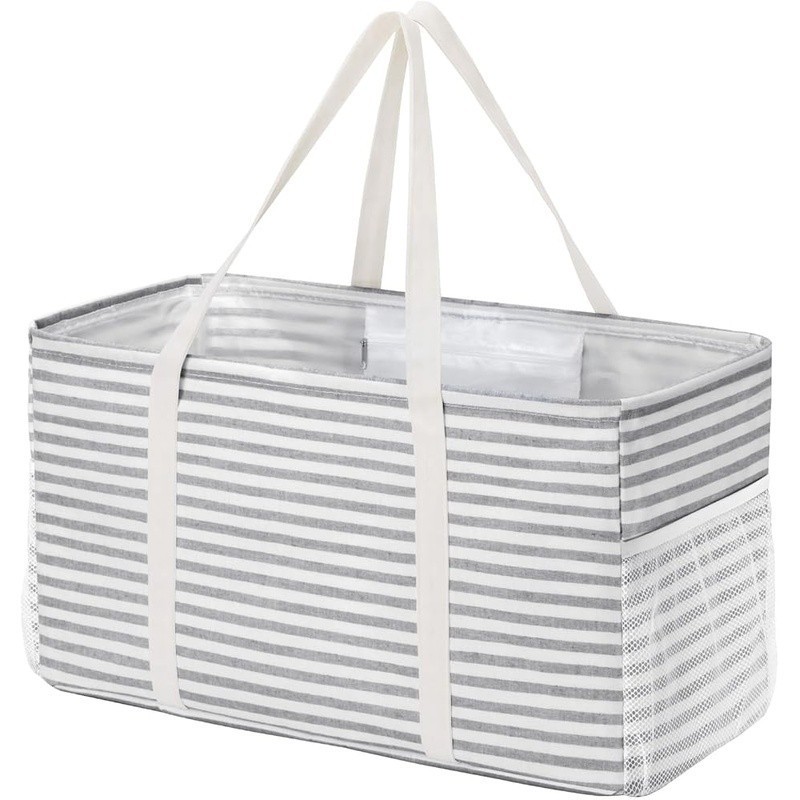 Large Eco-Friendly Foldable Tote Bag Waterproof Multi-Purpose Grocery Laundry US