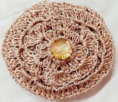 Crochet Womens Folding Grocery Brown Reusable Shopping Market Tote Shoulder Bag