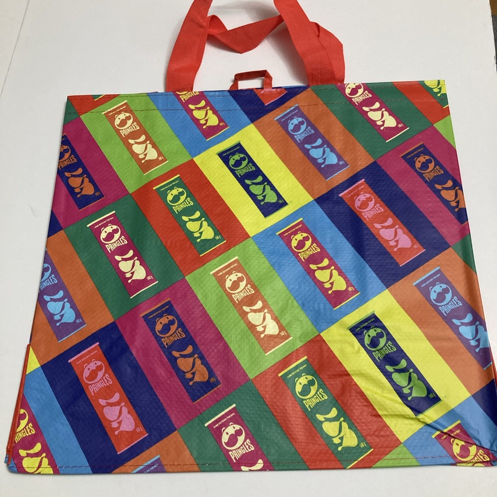 Tesco Pringles Can Tote Bag Potato Chips Multi Art Modern Retro New